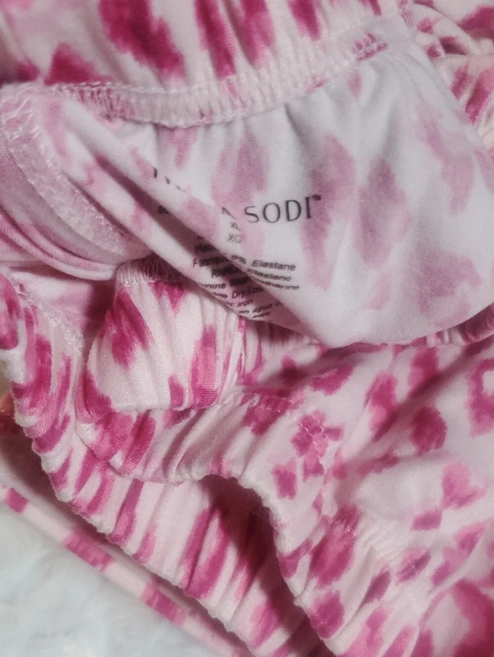 Thalia Sodi Pink Leopard Print Pajama Top Set Size XL